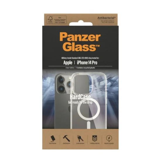 Cover Iphone 14 Pro Hardcase Magsafe Panzerglass - Clear